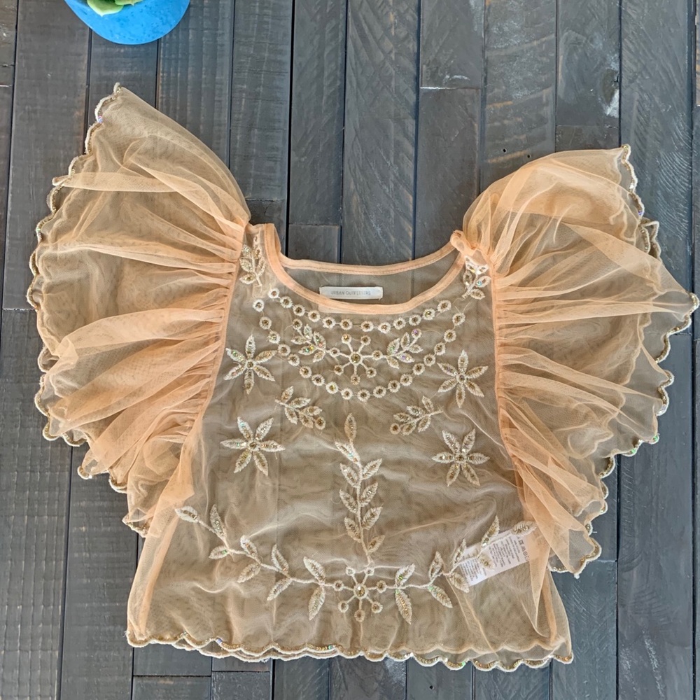 Urban Outfitters | Beaded sheer top